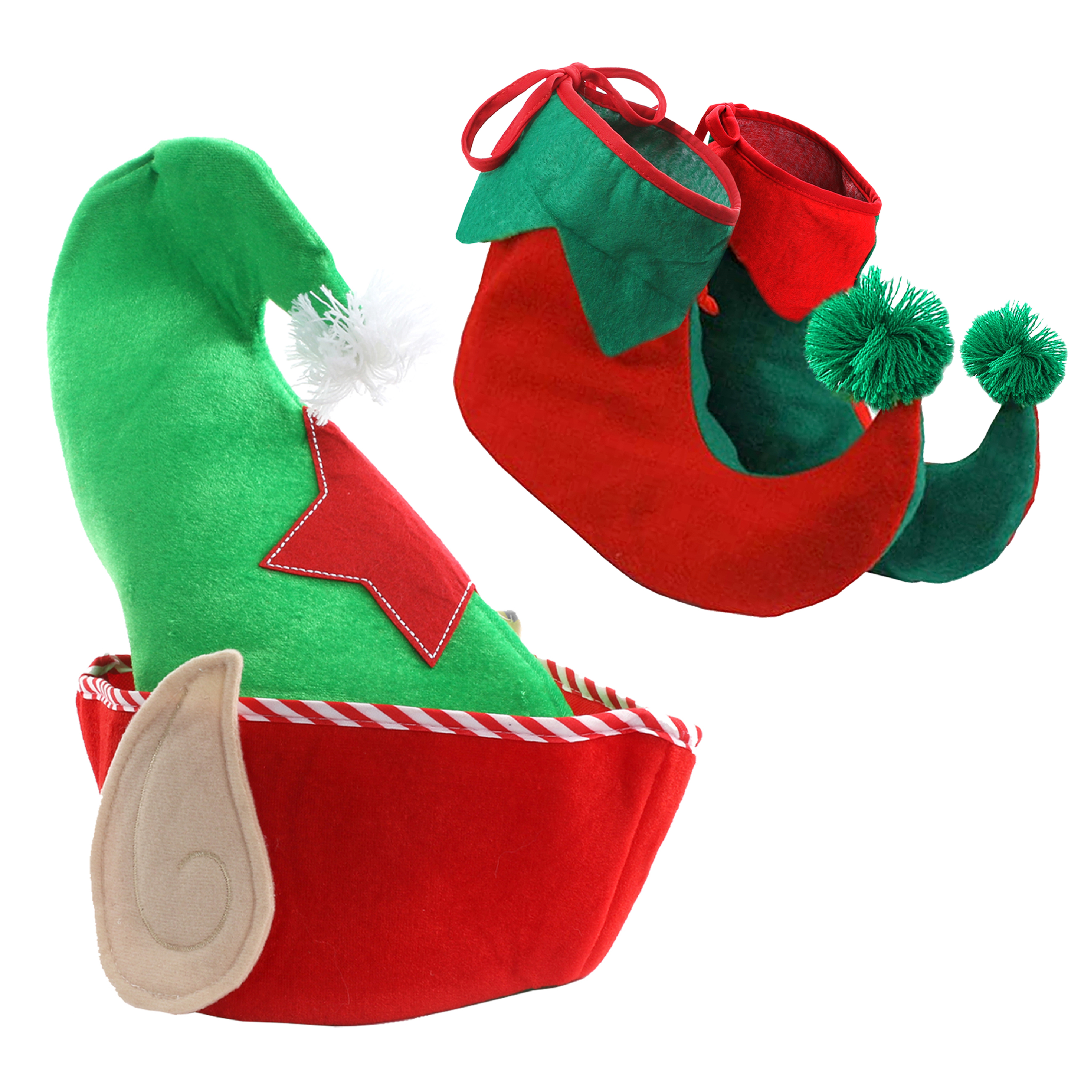 Red and Green Elf Hat & Boots