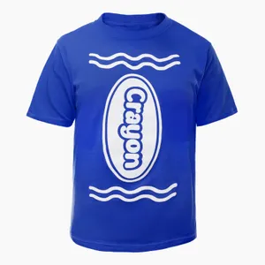 Children's Blue Crayon T-Shirt – Fun Kids Costume Top for Parties, Dress-Up & School Events