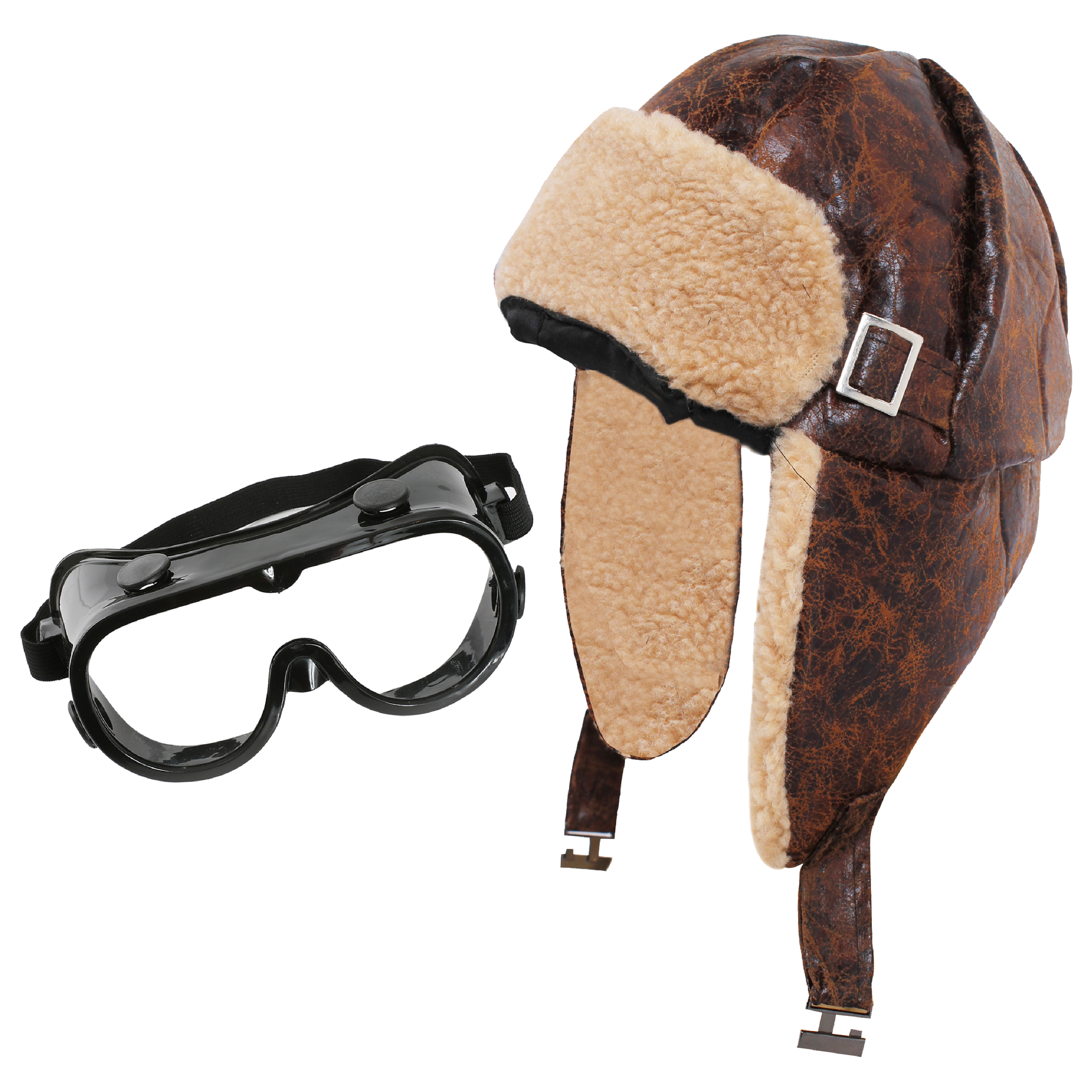 Adults Aviator Hat And Goggles Set