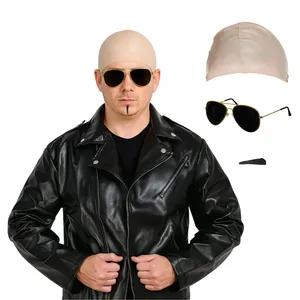 Pitbull Inspired Leather Jacket Mr Worldwide Costume Set