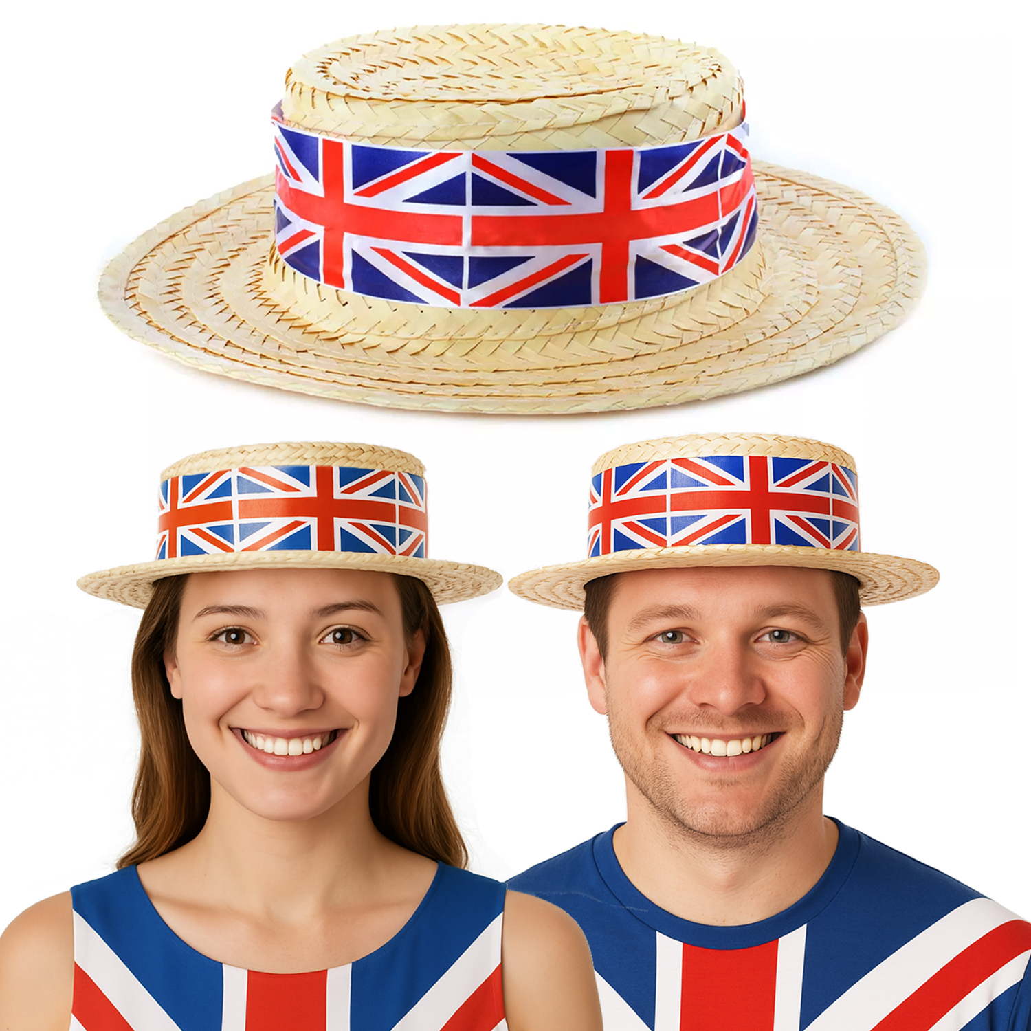 Union Jack Boater Hat