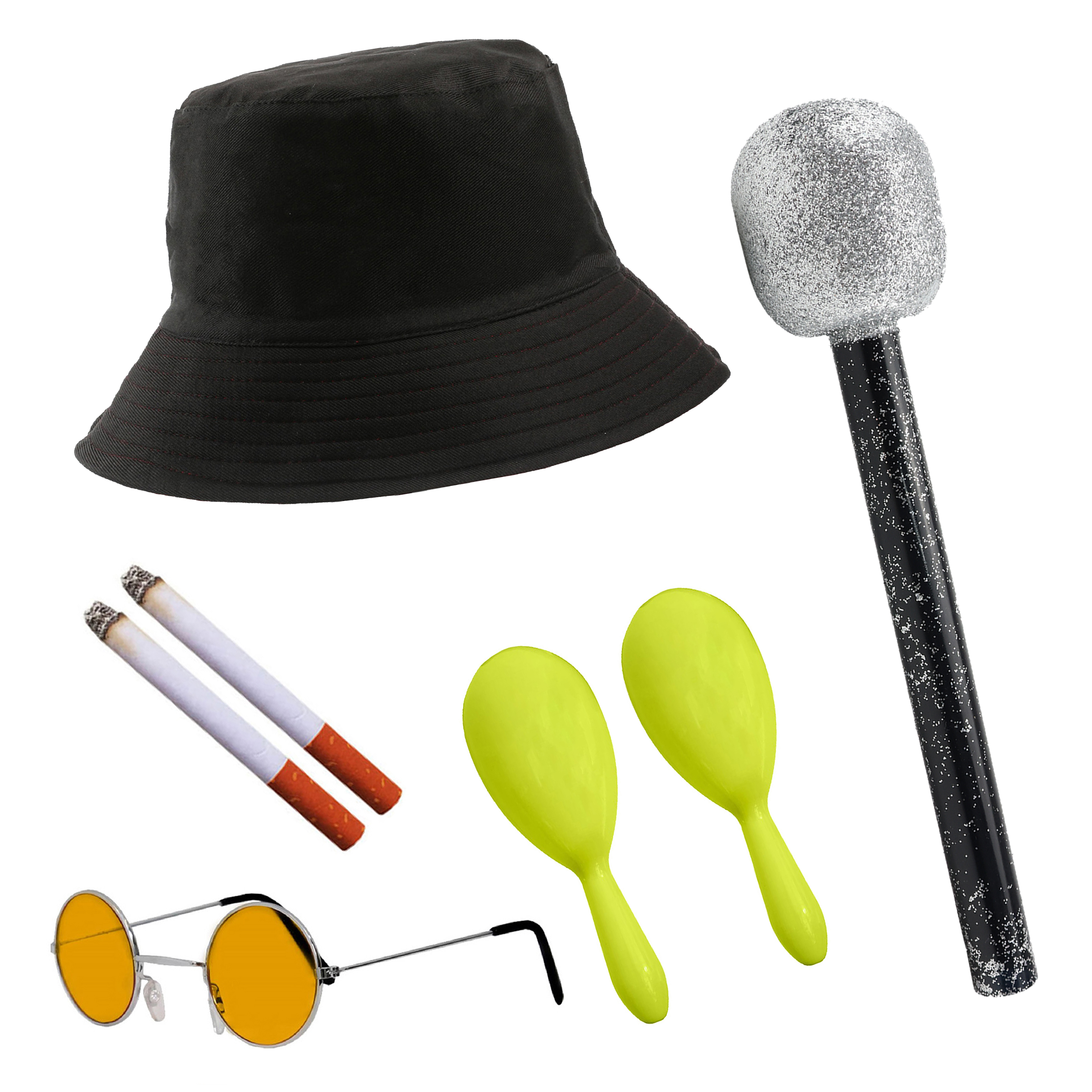 Liam Gallagher Inspired Costume Set 6pc + Mic