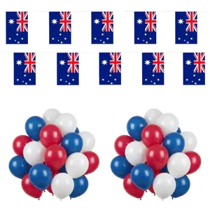 Australia Day Party Decoration Bundle | 152 Pcs | Red, White, Blue Balloons & Bunting