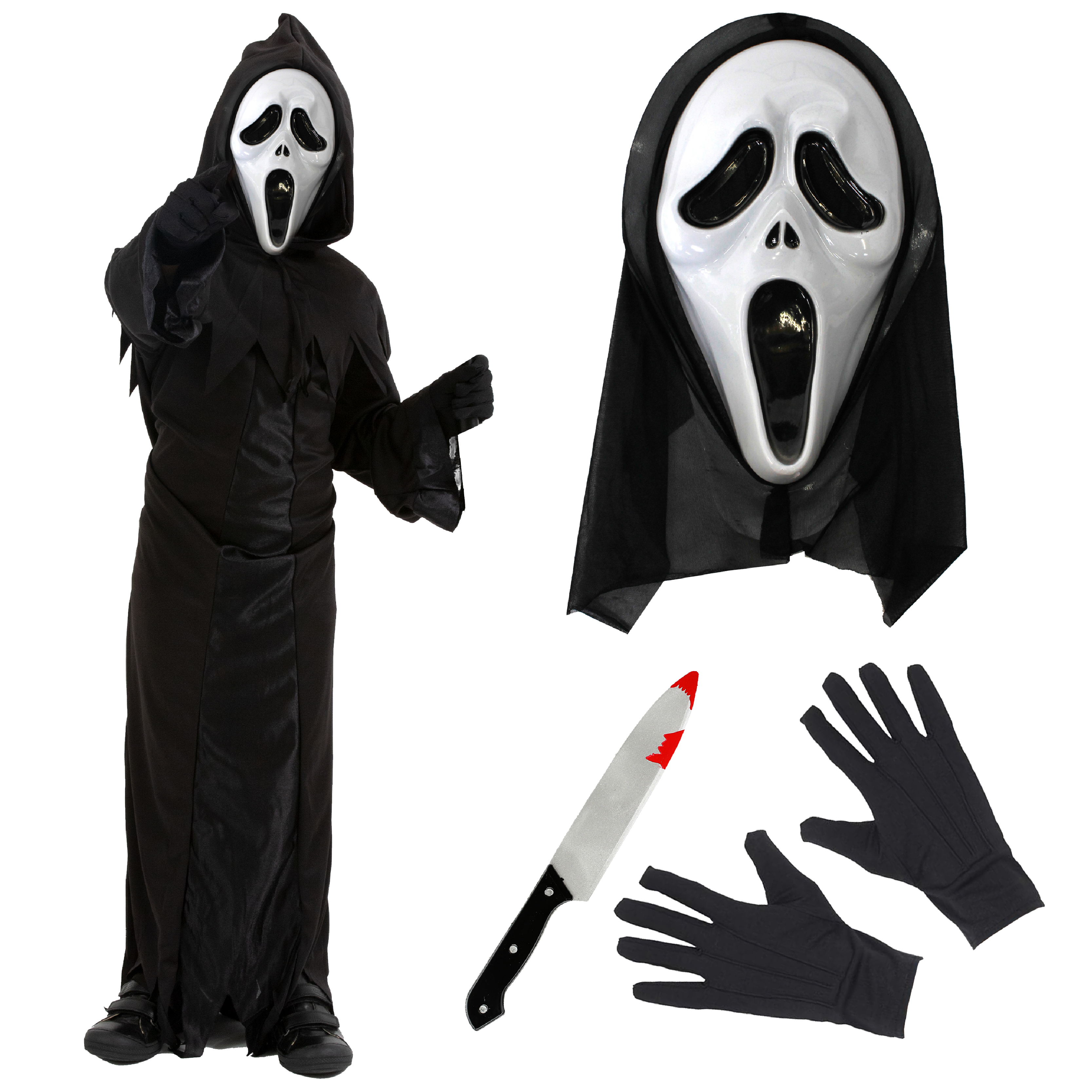 Child's Screamer Costume - Reaper Costume, Mask, Knife Prop & Gloves