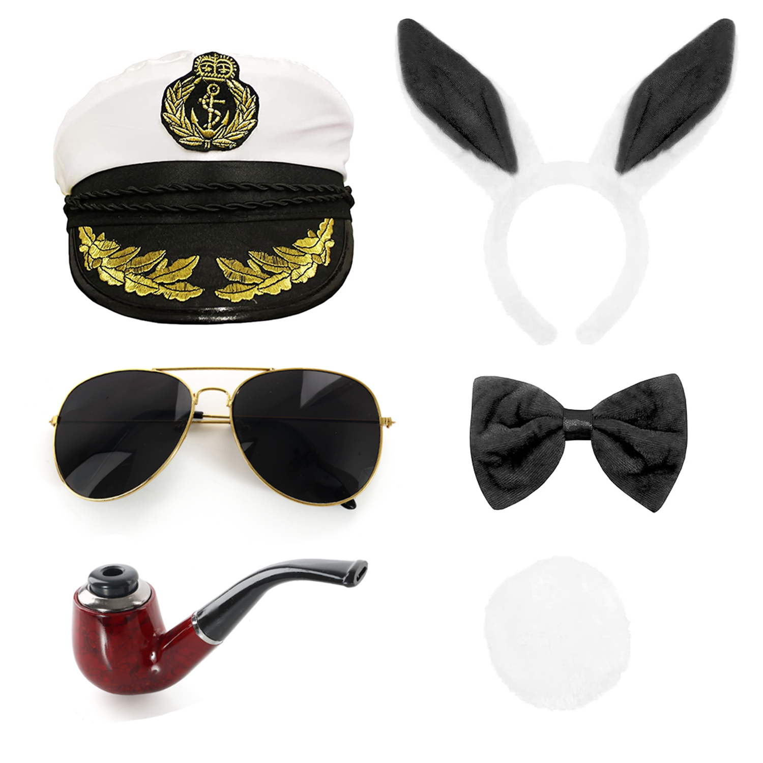 Couples Captain & Bunny Fancy Dress Set | 6 Pcs