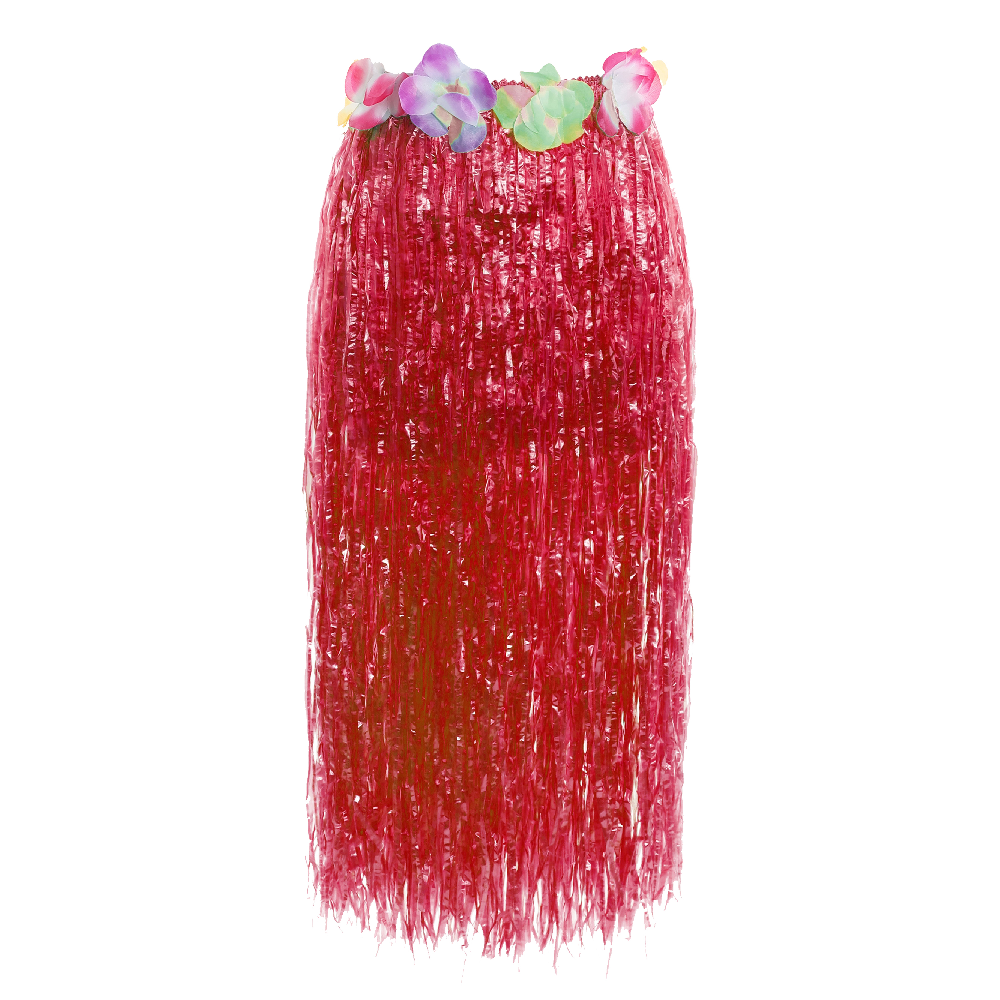 80cm Hawaiian Long Red Hula Skirt