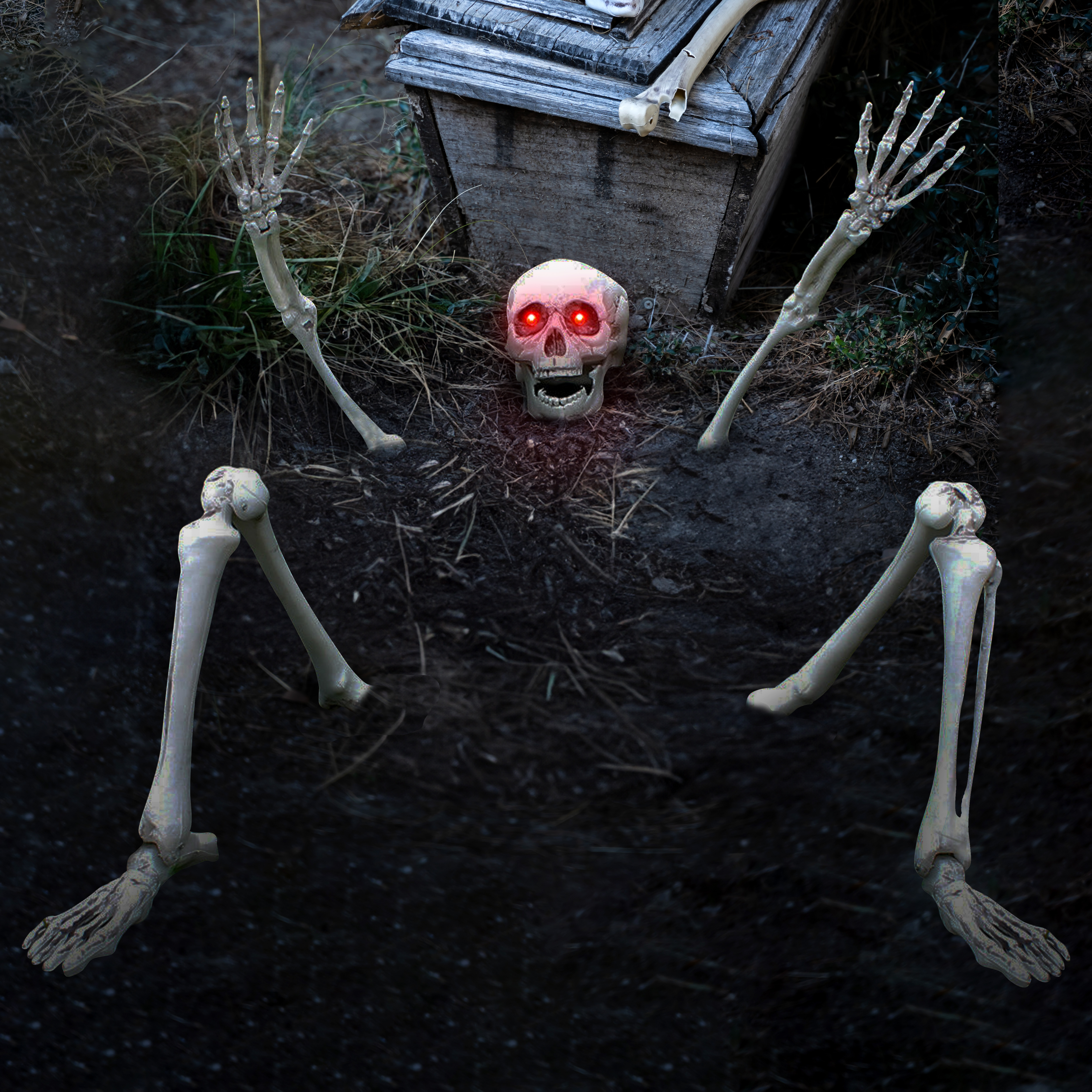Ground Breaking Skeleton Prop with Light Up Eyes
