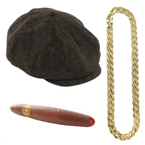 Del Boy Accessory Set | 3 Pcs | Hat, Chain & Cigar