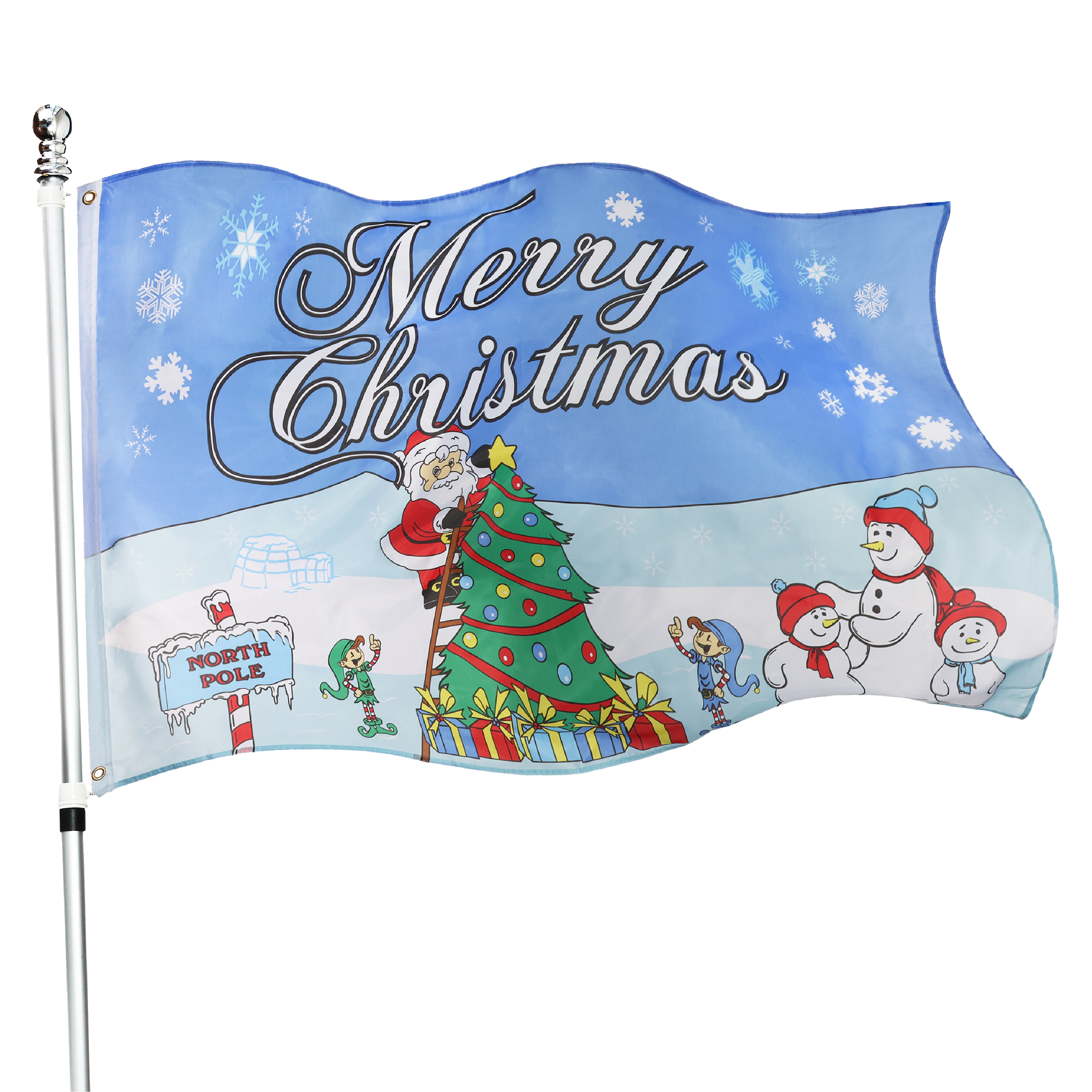 Large 5ft x 3ft North Pole Flag