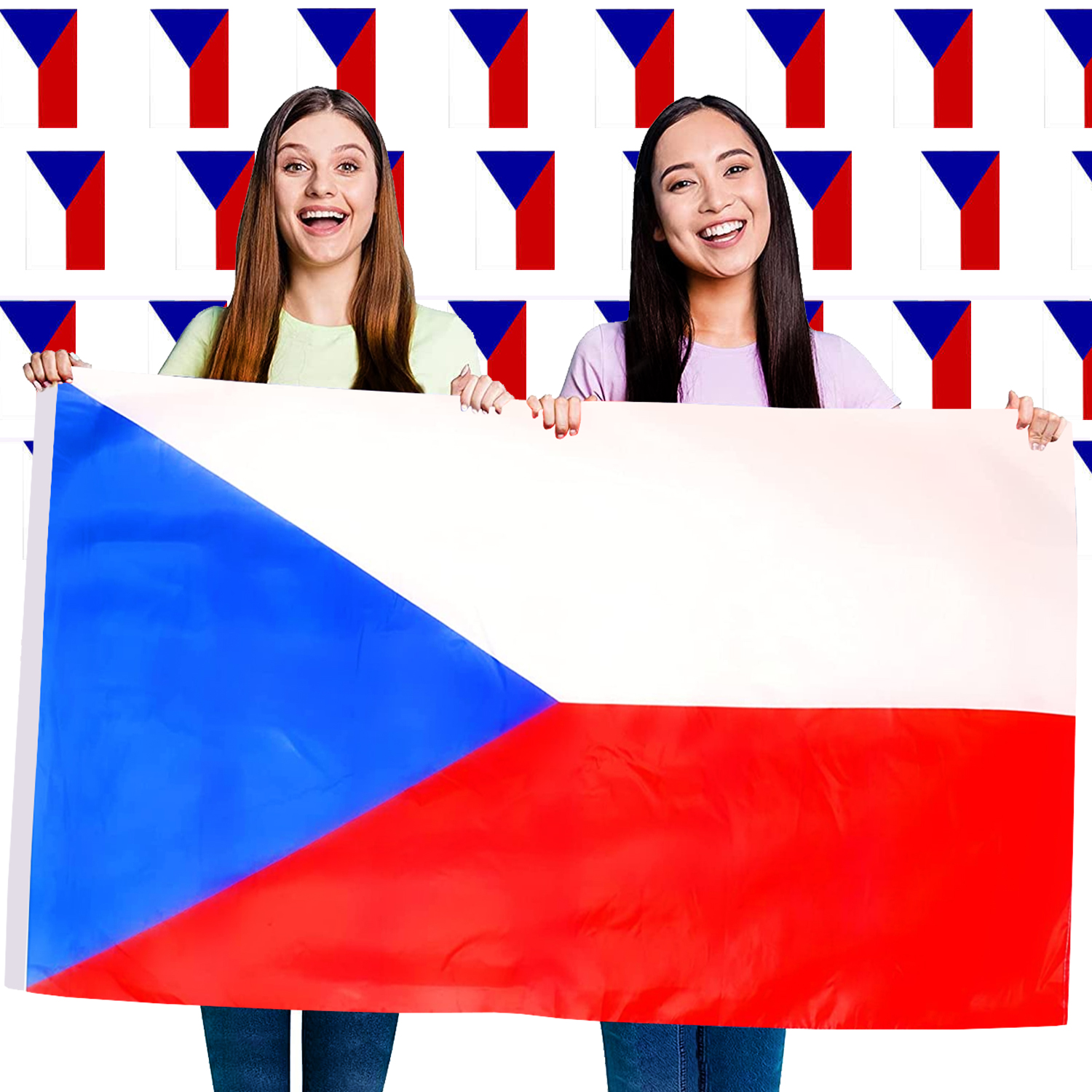 Czech Republic Flag And Bunting Set  Czechia