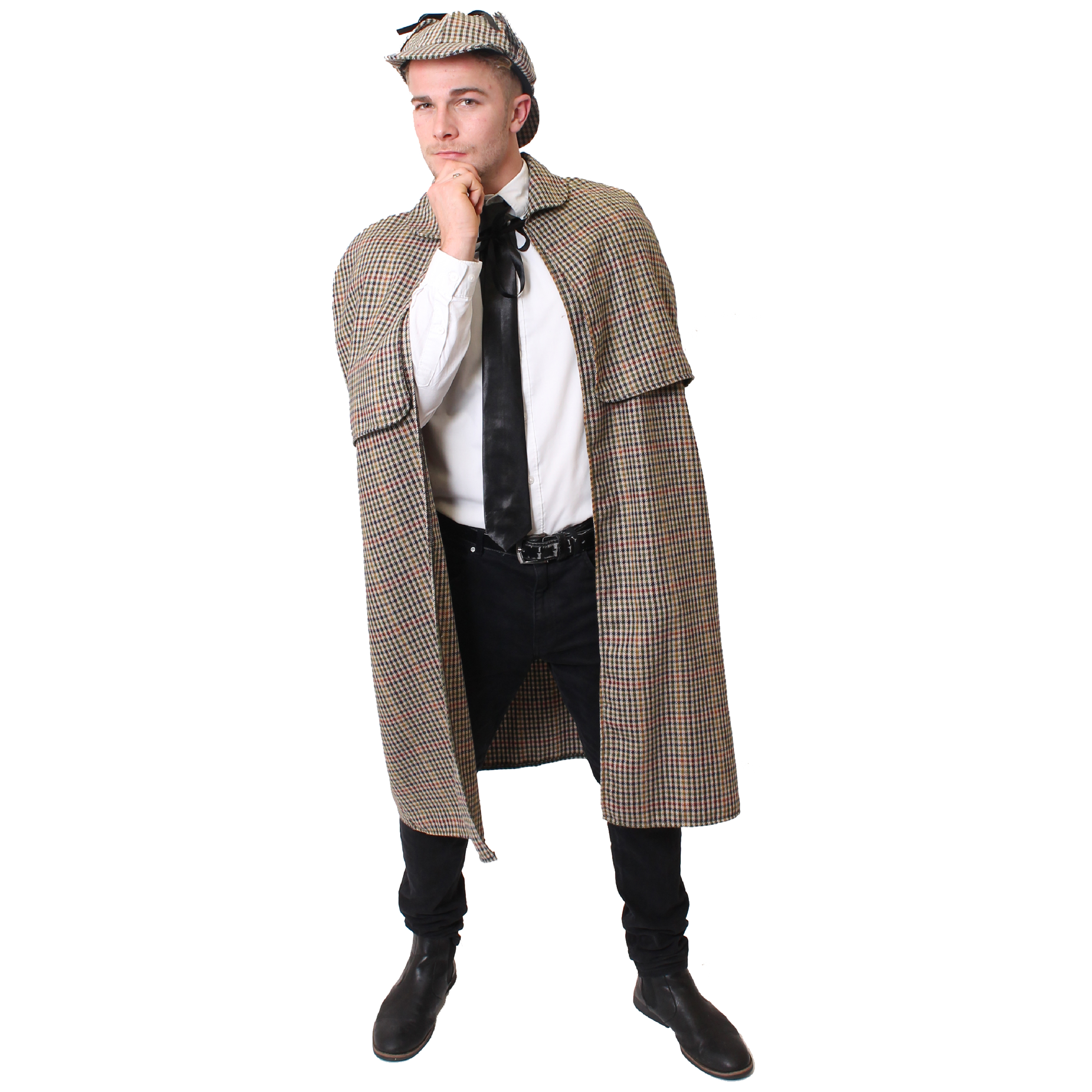 Adults Sherlock Cape & Hat