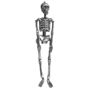 Silver 24" Hanging Skeleton Prop