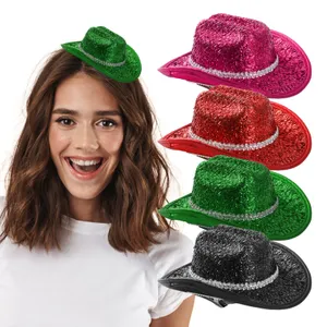 Mini Green Sparkling Cowgirl Hat