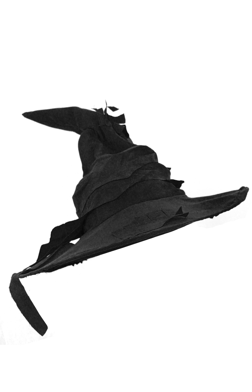 Black Tatty Wizard Hat
