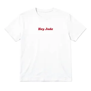 Adults “Hey Jude” T-Shirt | Men's & Women’s England Football Supporter Tee | White Slogan Top
