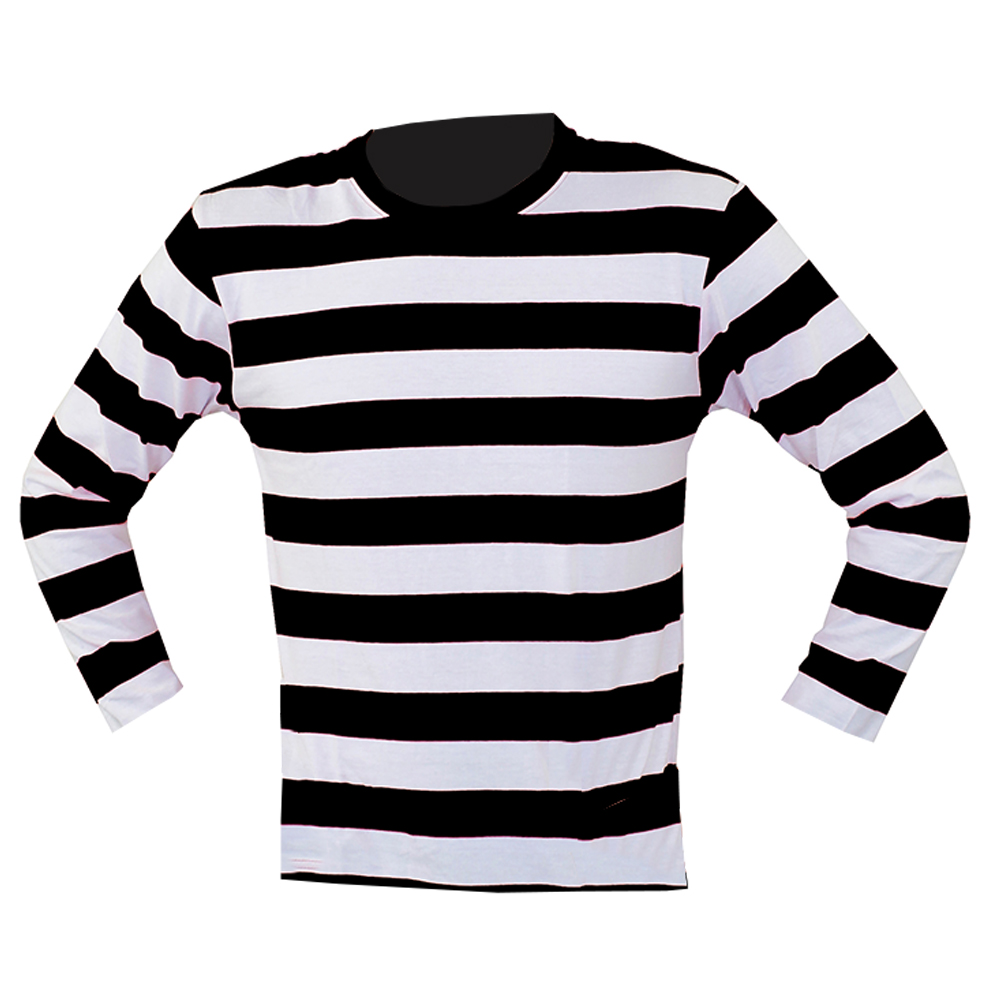 Childs Cotton Black and White Striped T-Shirt