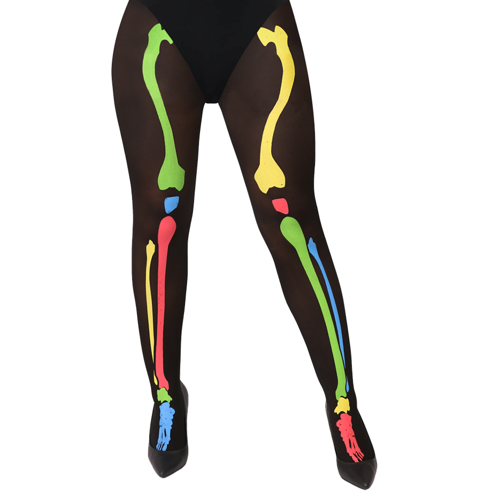 Multicoloured Skeleton Tights