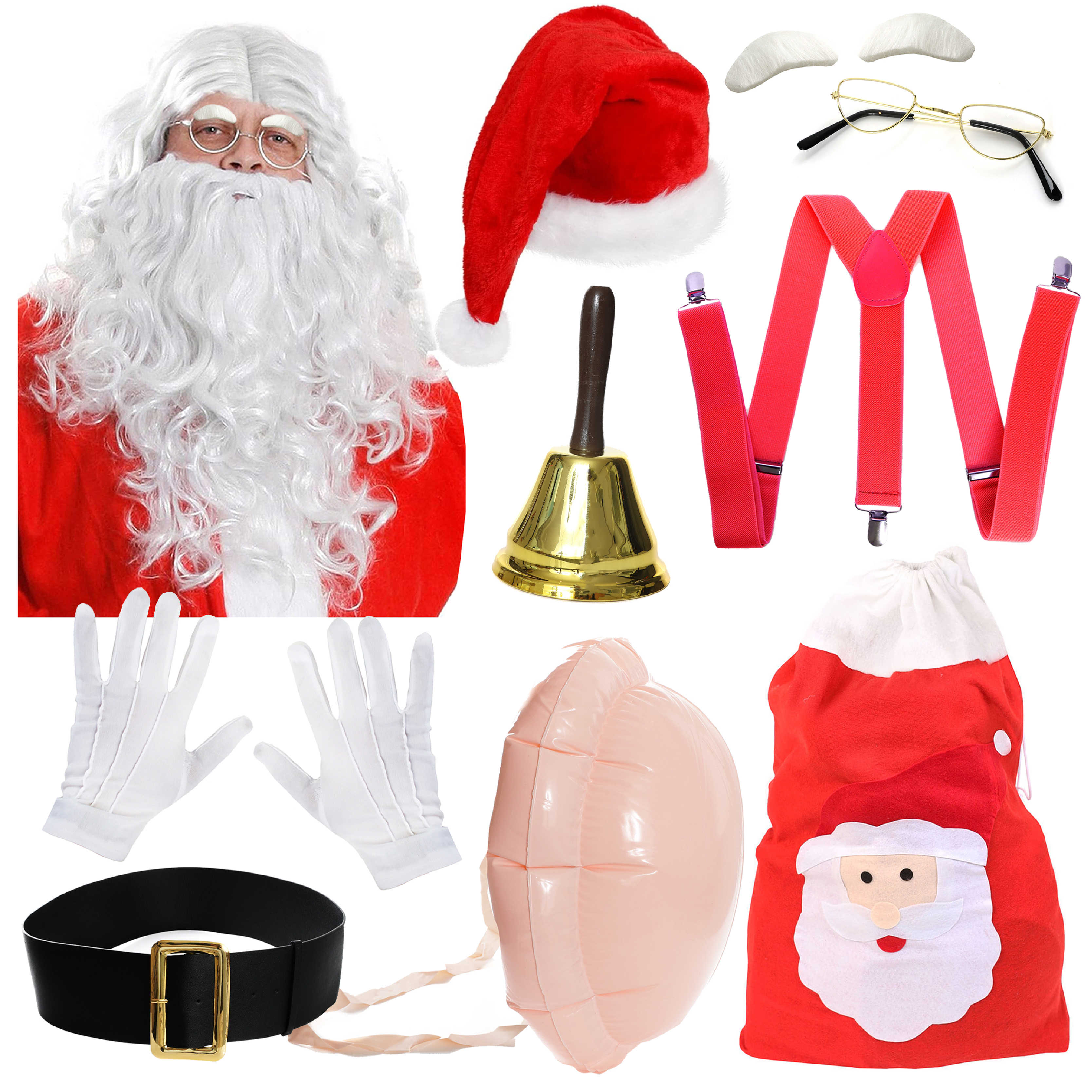 The Ultimate Santa Costume Set with Bell, Belt & Hat