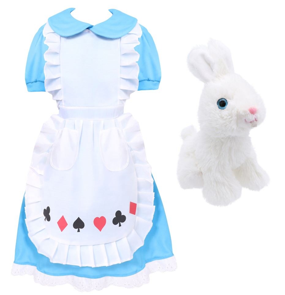 Girls Alice Costume | 2 Pcs | Dress & Rabbit