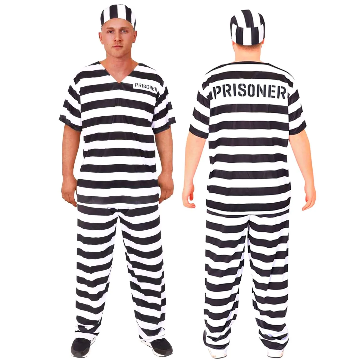 Adults Striped Prisoner Costume