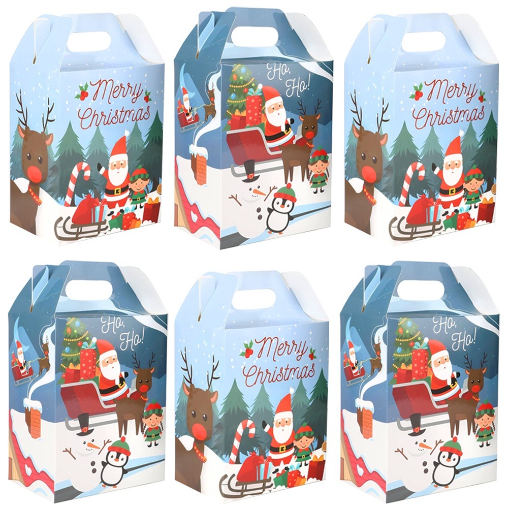 Pack of 6 Christmas Cupcake Box Treat Boxes