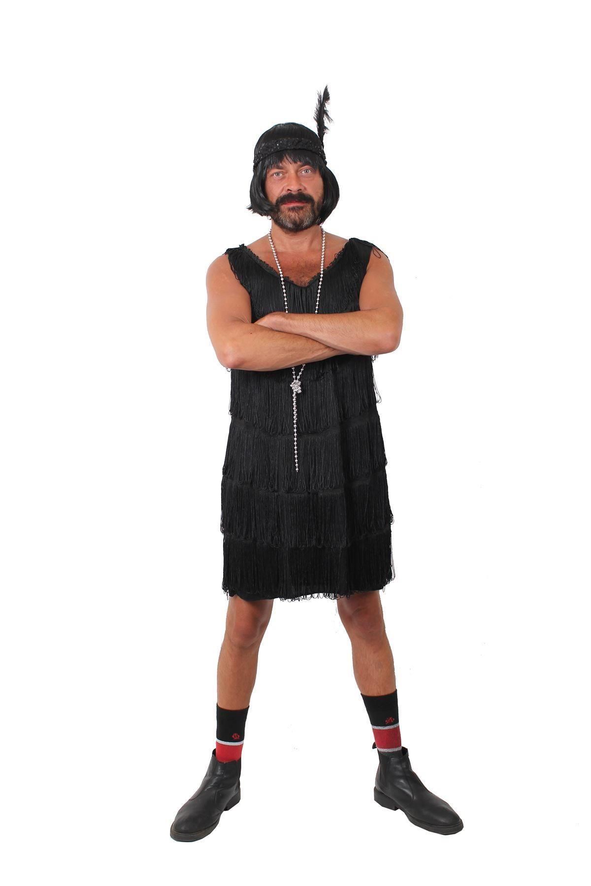 Men's Black Flapper Stag Do Costume