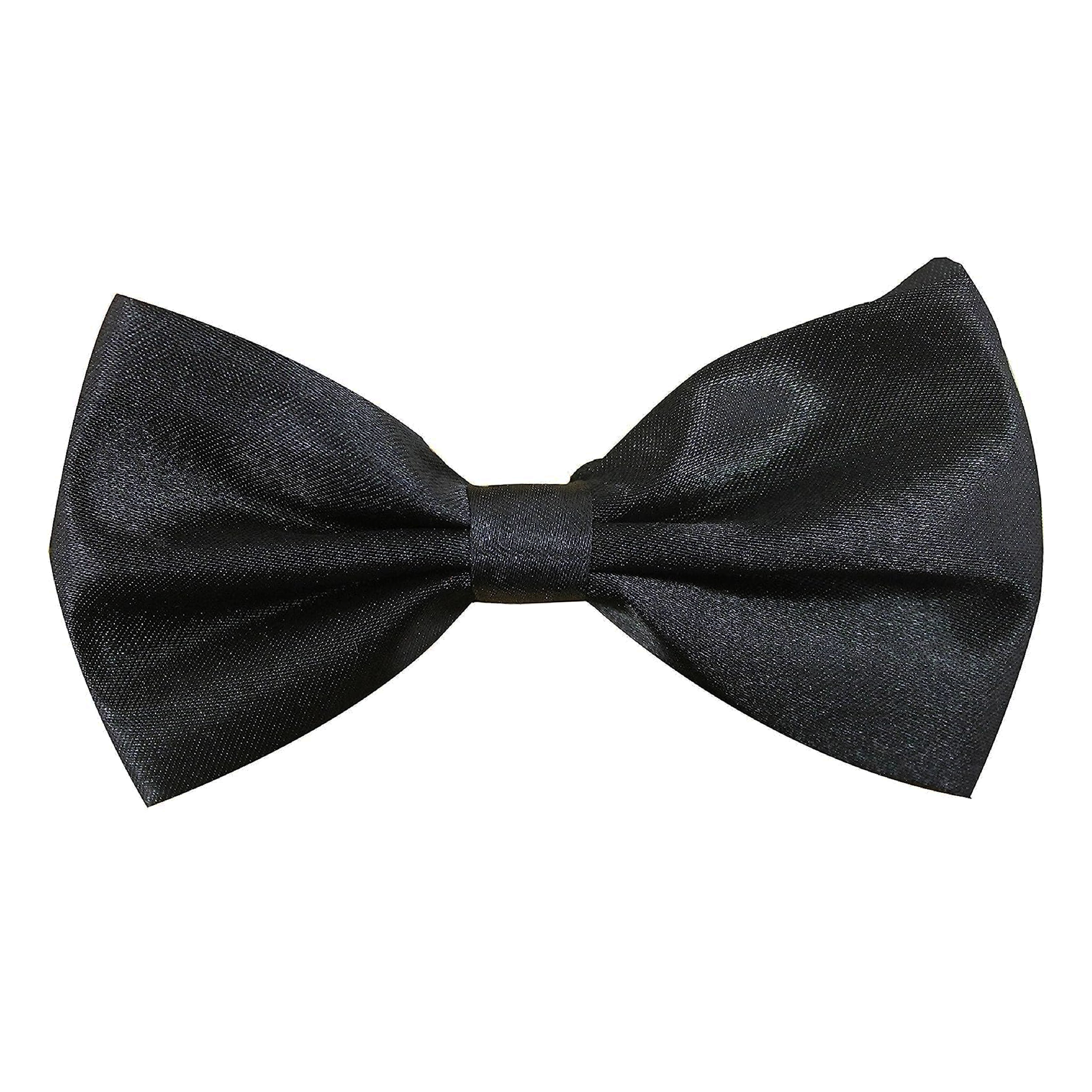 Black Satin Bow Tie
