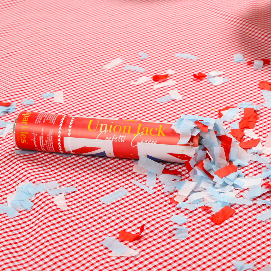 Union Jack Party Cannon 20cm Red White and Blue