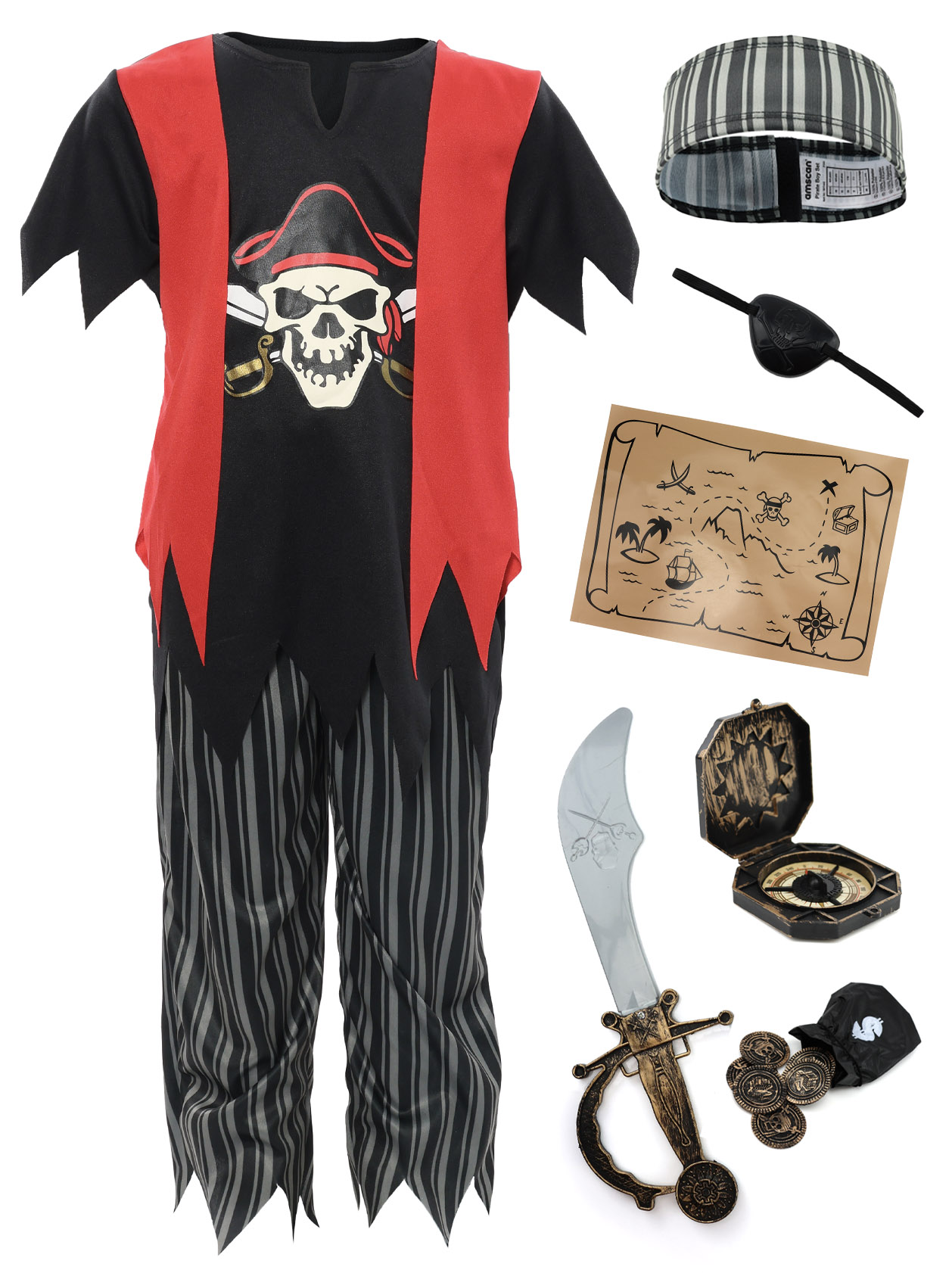 Kids Pirate Costume with Accessories
