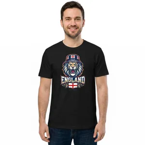 Adults Black England Lion Bucket Hat T-Shirt | Football Supporter Graphic Tee