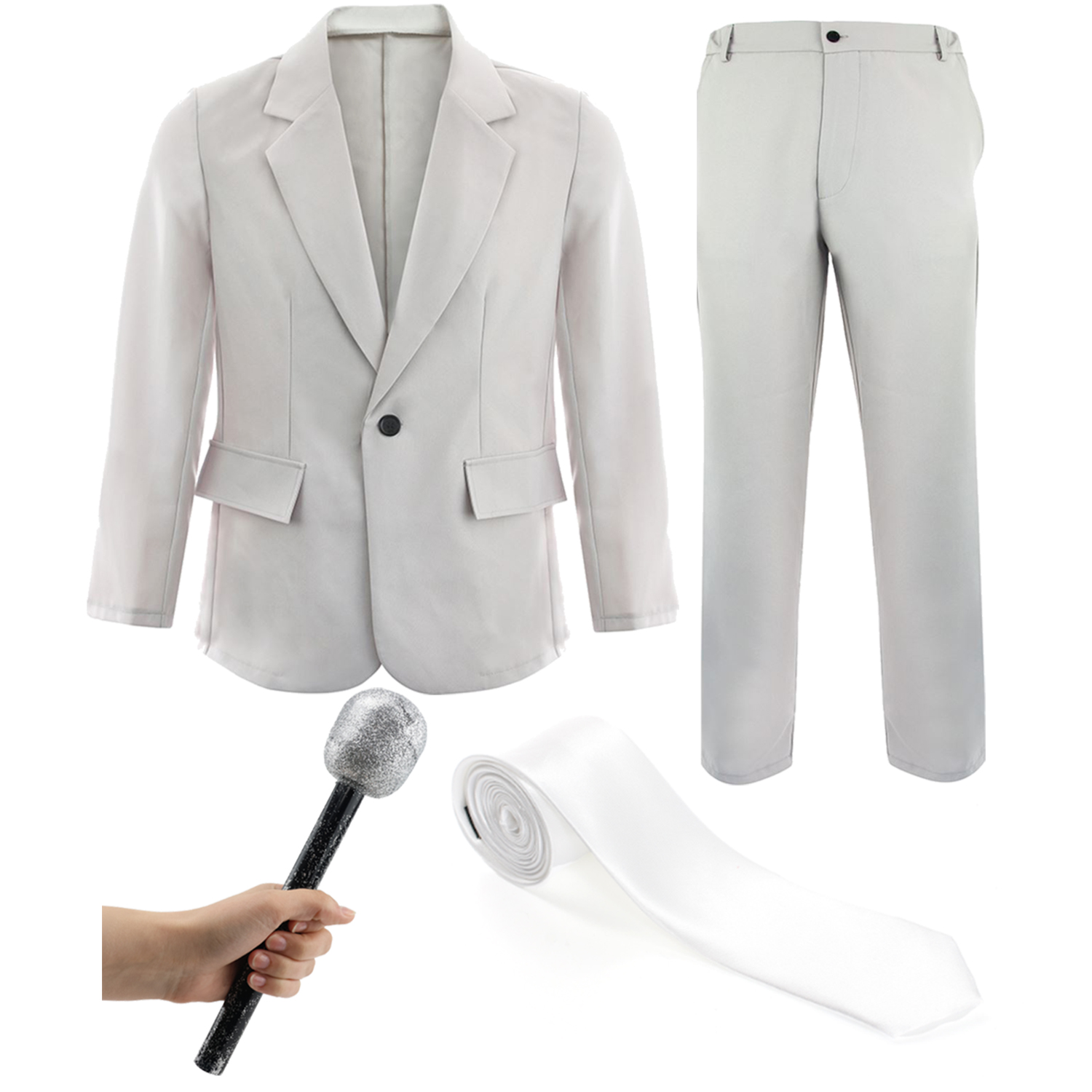 Justin Timberlake Inspired Costume - Suit, Tie & Microphone