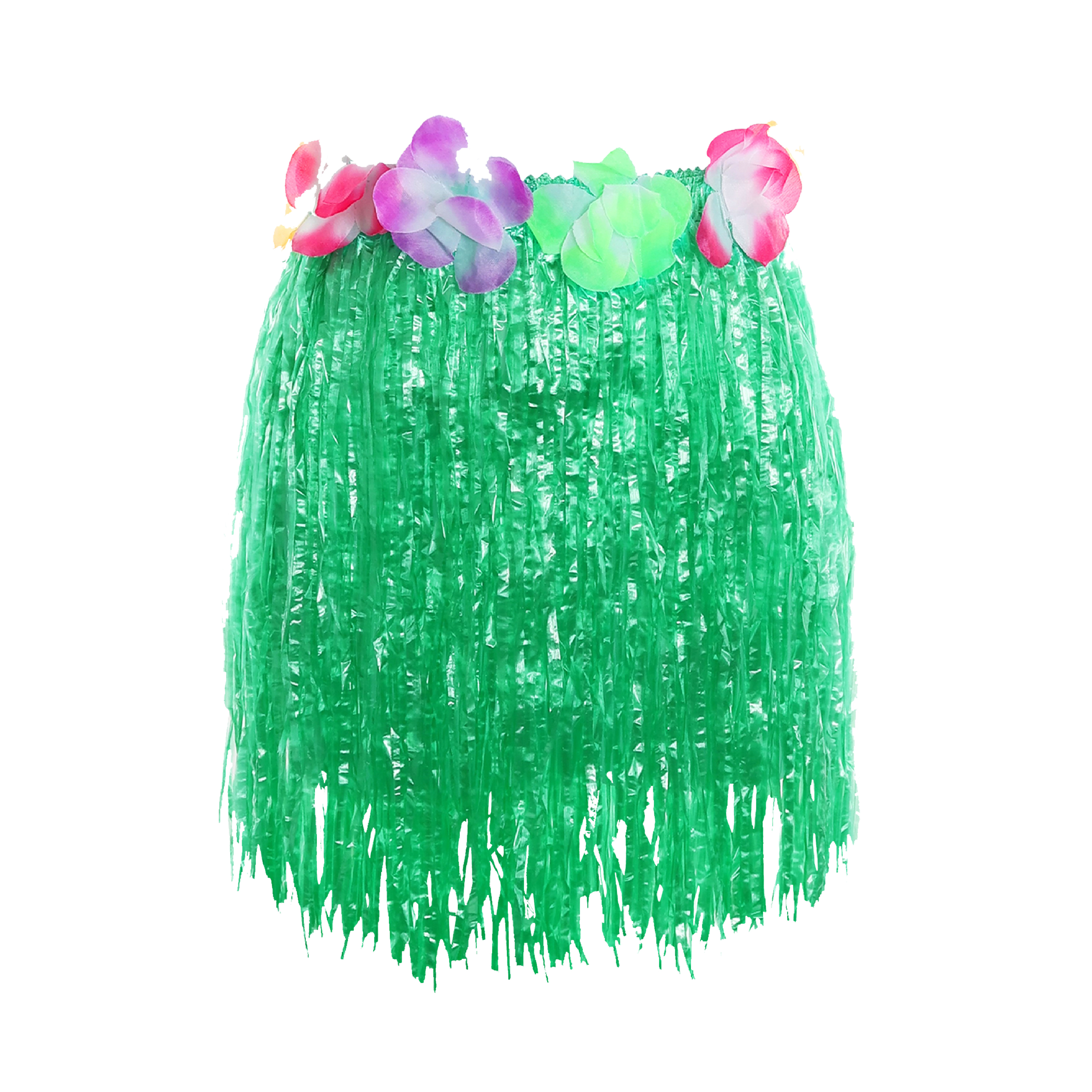 40cm Hawaiian Short Green Hula Skirt