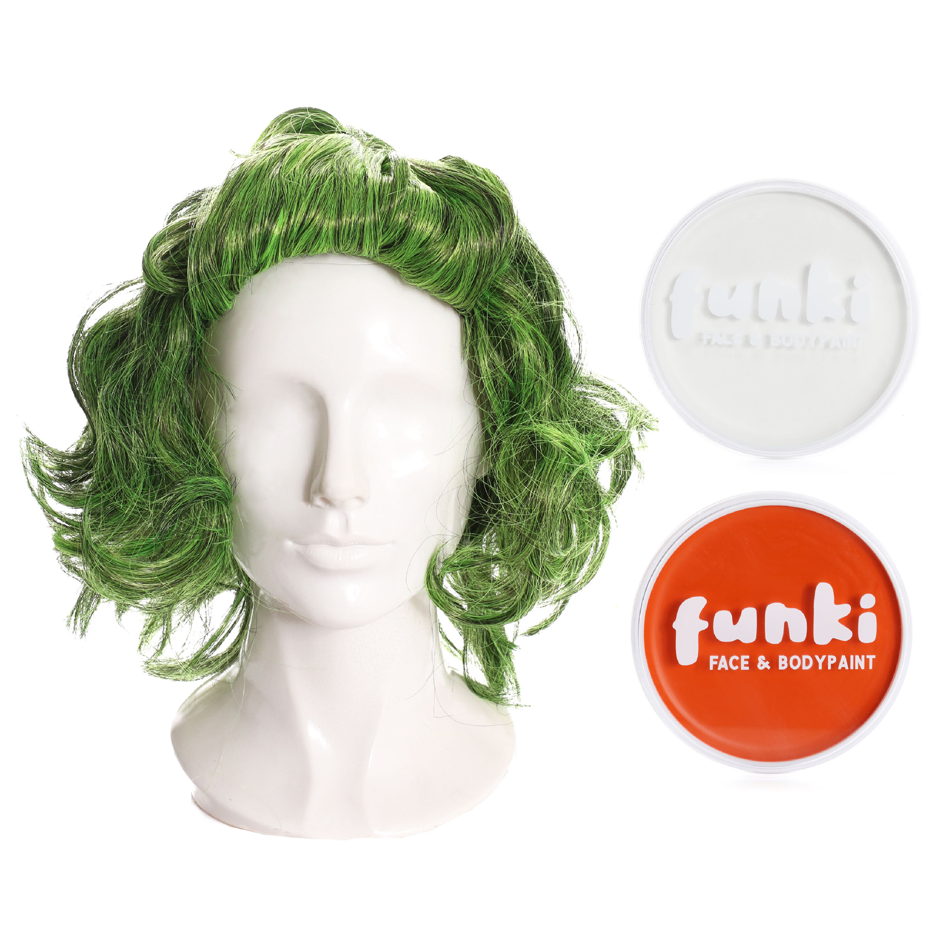 Adults Factory Worker Wig & Face Paint