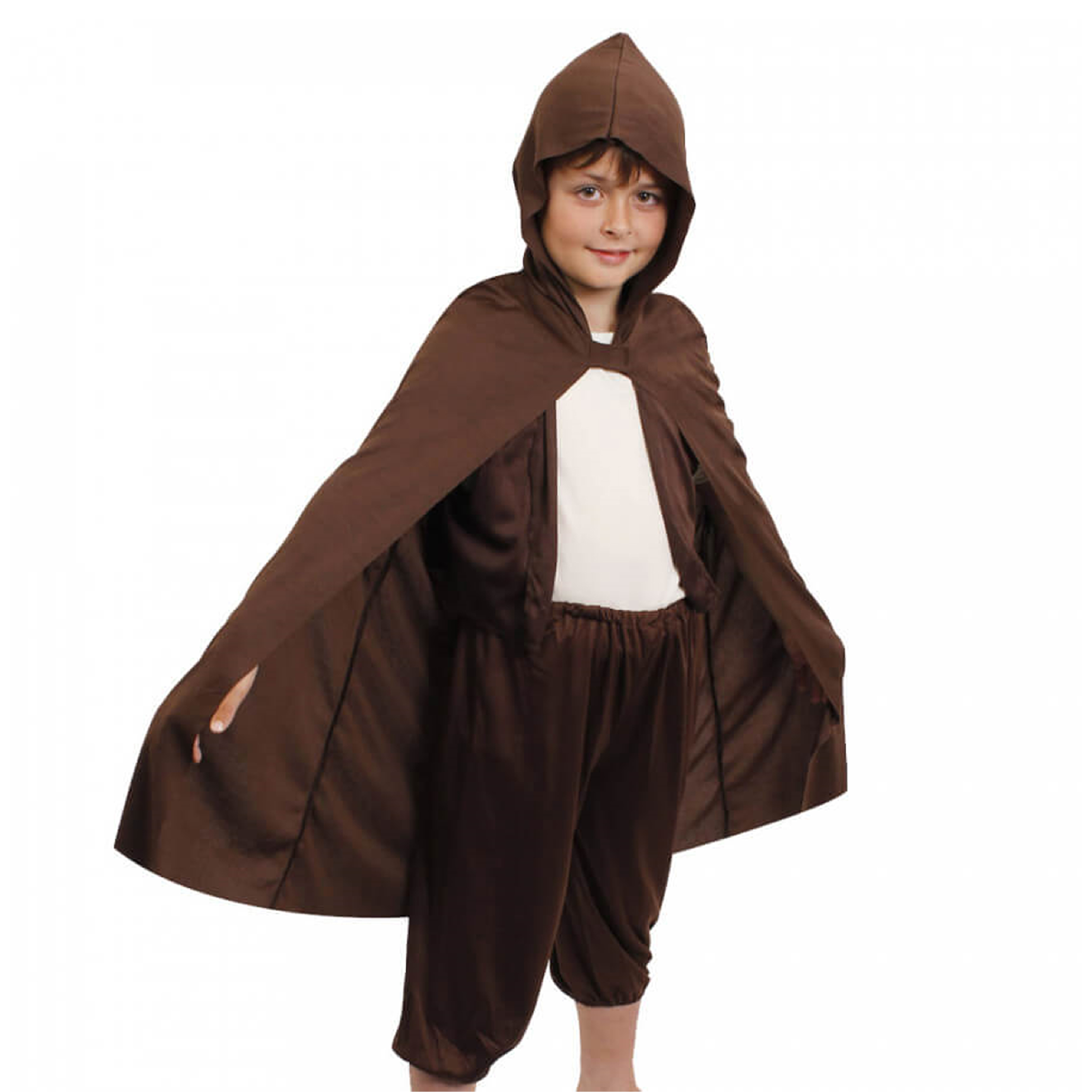 Childs Brown Hooded Cape
