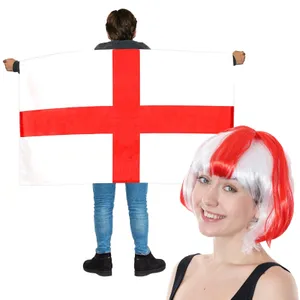 St Georges Day Bob Wig & Flag