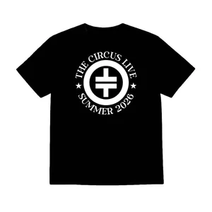 Adults Circus Tour T-Shirt | Unisex Black Fan Tee with White Print