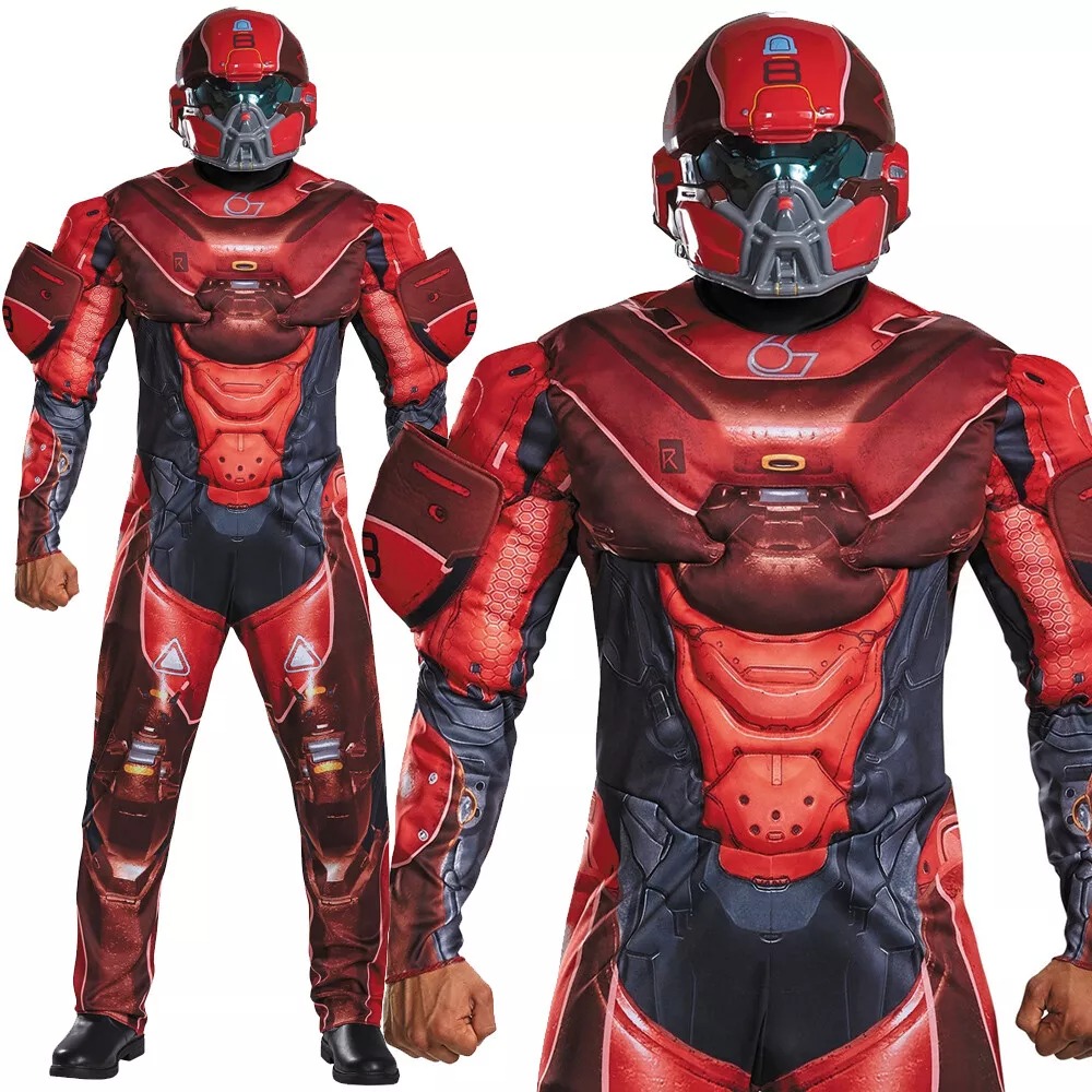 Men's Red Halo Spartan Locke Costume – Adults Spartan Warrior Outfit