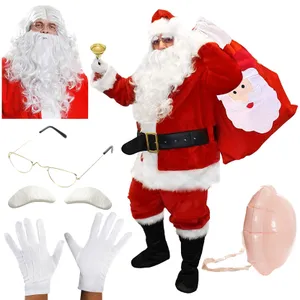 13 Piece Deluxe Santa Costume with Bell