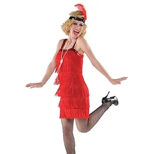 Adults Flapper Dress Costume (Red)