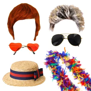 Iconic 90's Singer Duo Accessory Set - Rainbow Boa