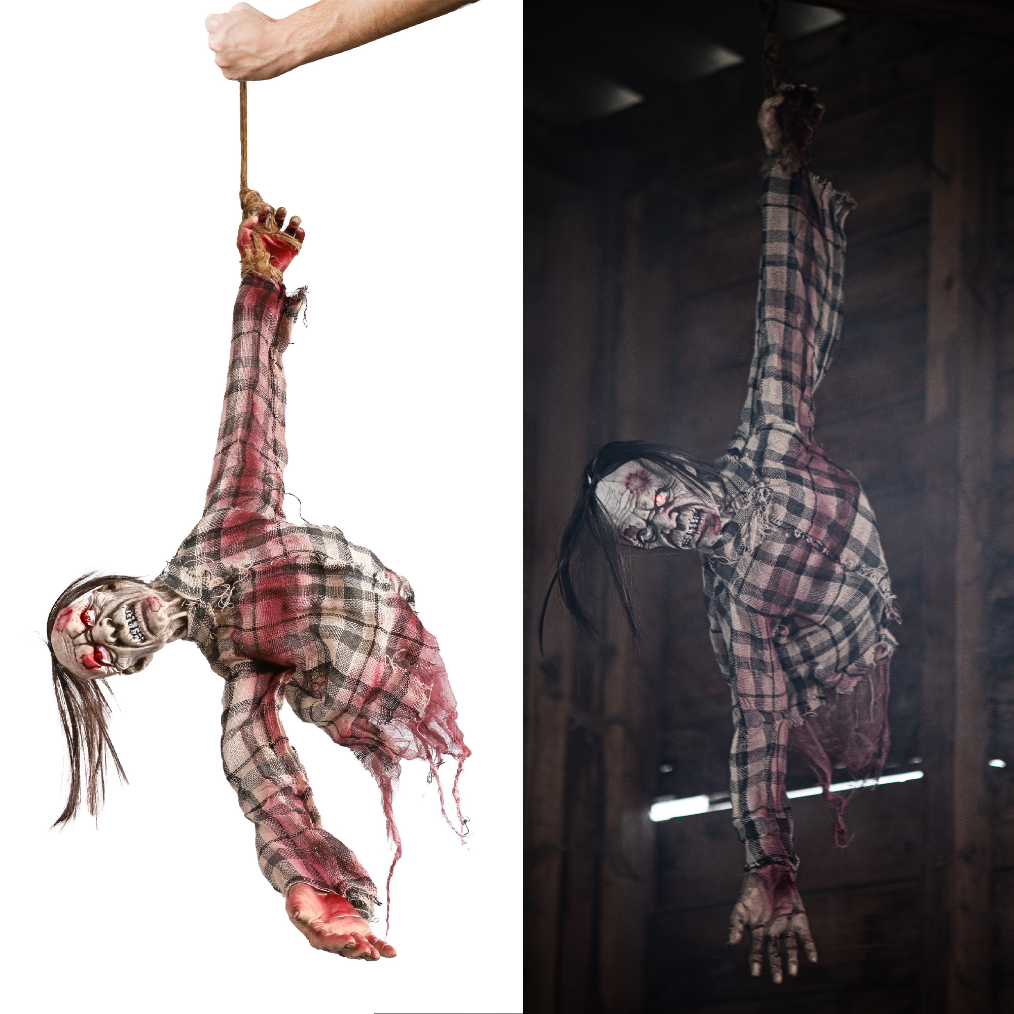Hanging Zombie Animated Decoration