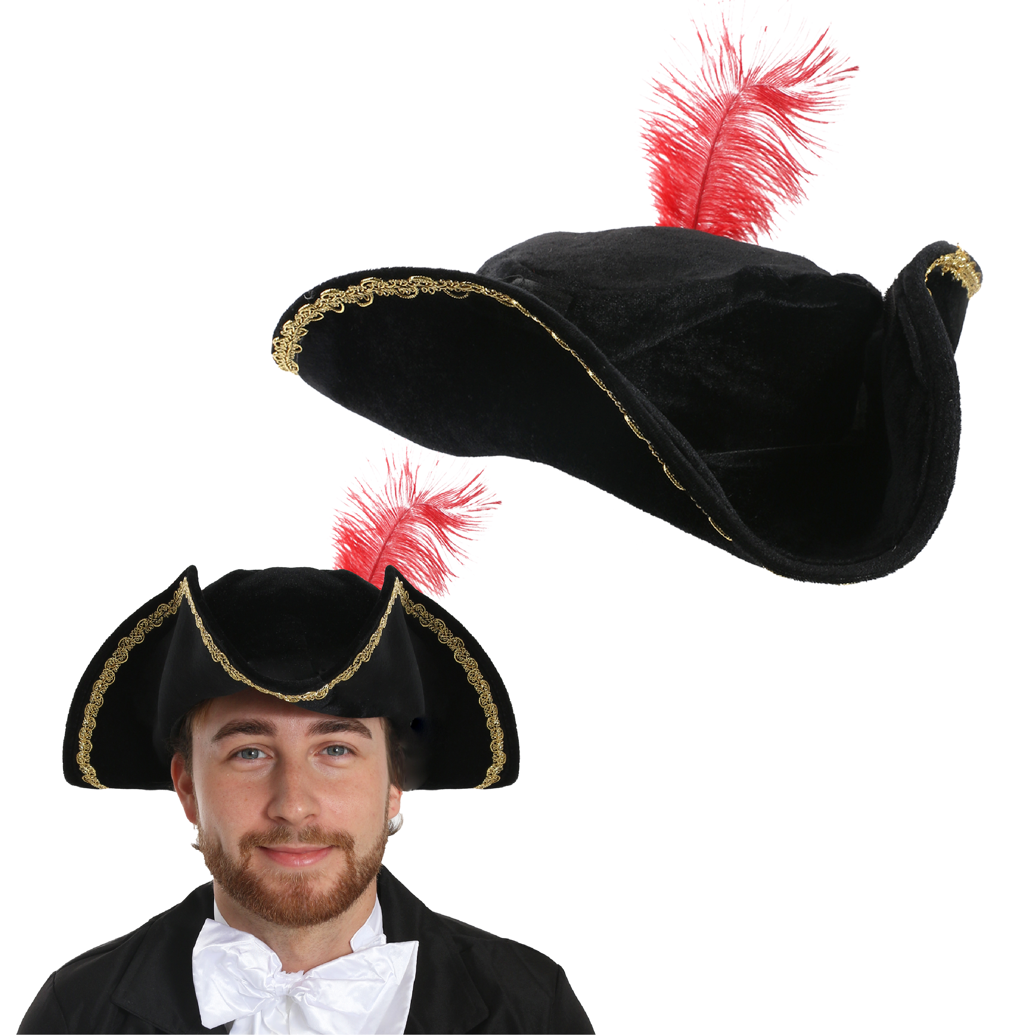 Black Musketeer Buccaneer Hat