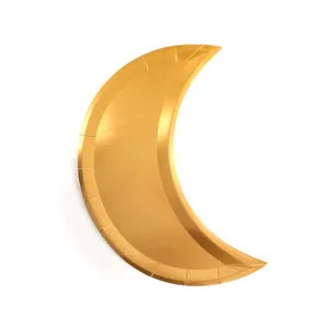 Gold Crescent Moon Platter Plates
