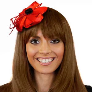 Red Fascinator Headpiece