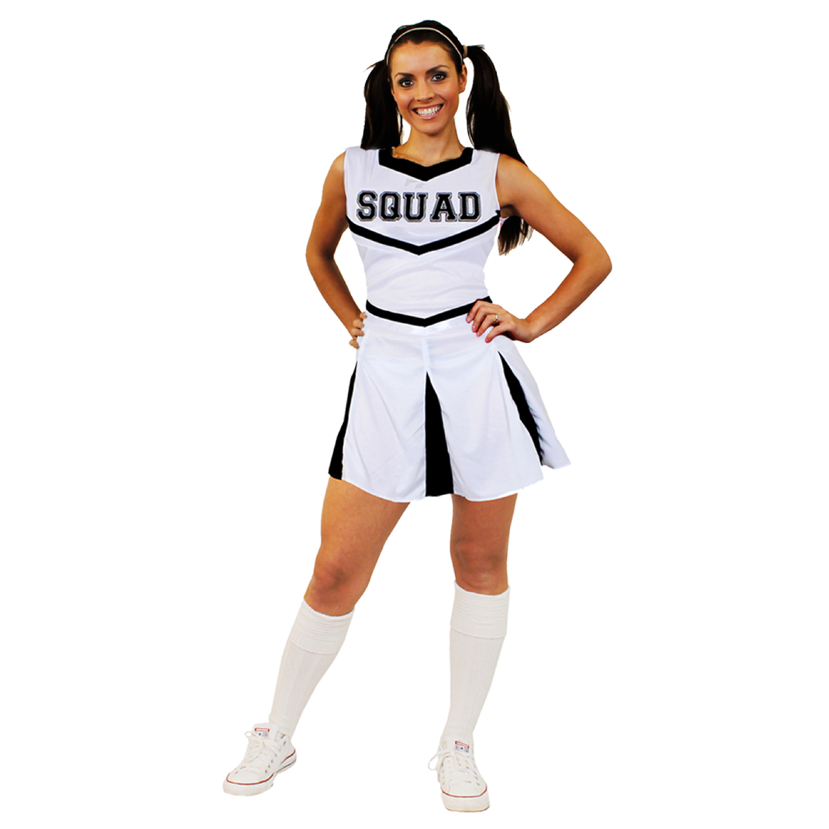 Ladies White Cheerleader Costume