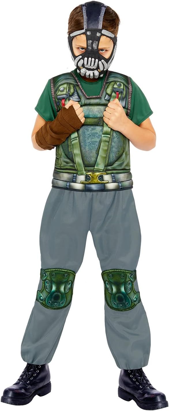 Kids Bane Costume – Boys Batman Villain Fancy Dress Outfit for Children & Teens Halloween