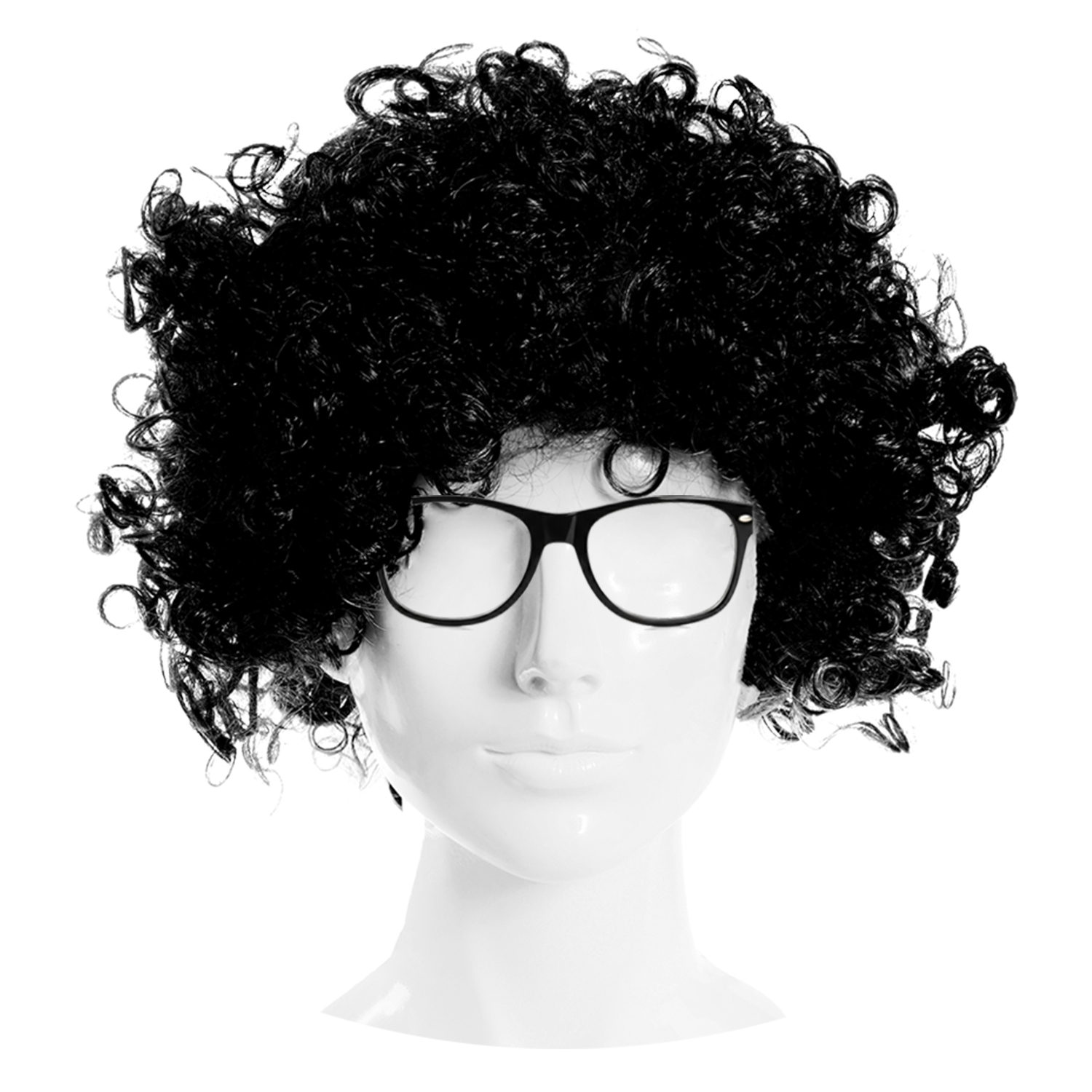 Black Afro and Geek Glasses