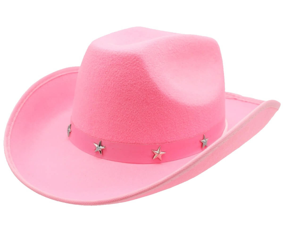 Pink Star Studded Cowboy Hat