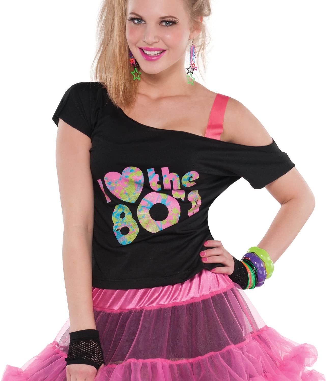 Adults I Love The 80s T-Shirt Plus Size-1