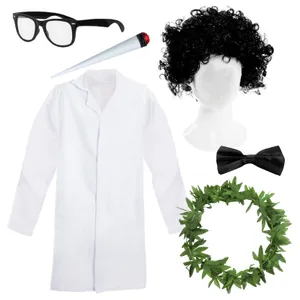 Adults Doctor GreenFinger Costume - with Spliff Prop & Hemp Leaf Garland